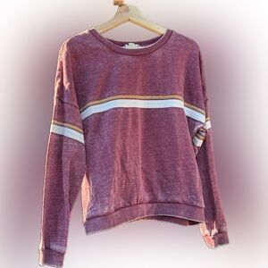 Pink Rose Crewneck Sweatshirt, Size L